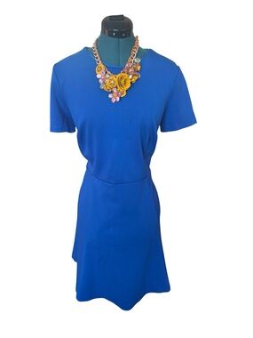 Ann Taylor Cobalt Blue Short Sleeve Mini Dress